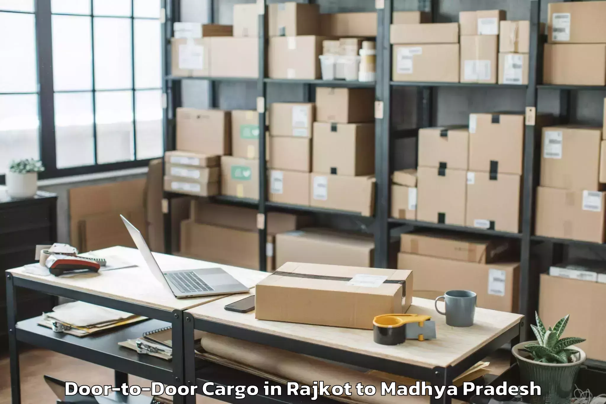 Efficient Rajkot to Tarana Ujjain Door To Door Cargo